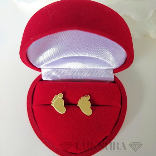 Kolczyki wkrętki stópki - stal chirurgiczna