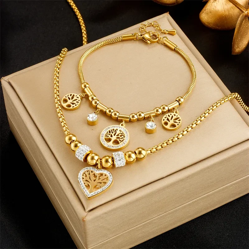 Komplet drzewko szczęścia z bransoletką