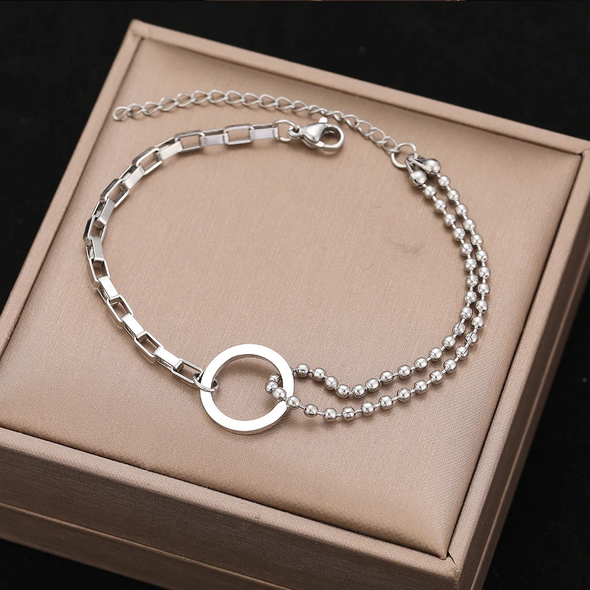 Bransoletka ze stali nierdzewnej koło kółeczko