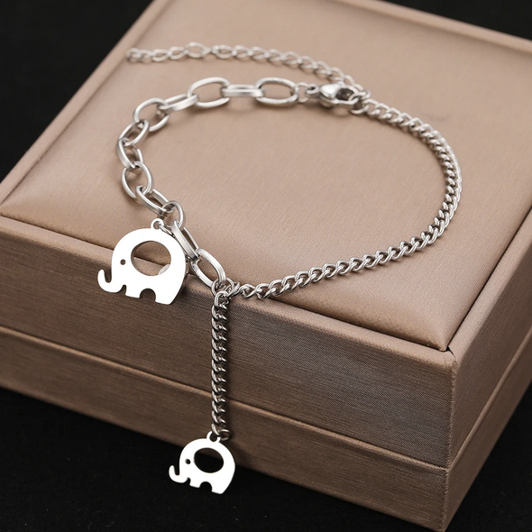 Bransoletka ze stali nierdzewnej słoń słonik