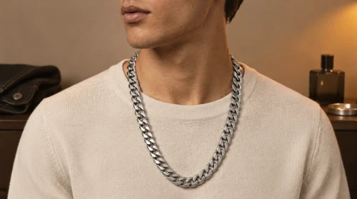 Męski Łańcuch Pancerka Gruby (15 mm / 70 cm) – Stal 316L