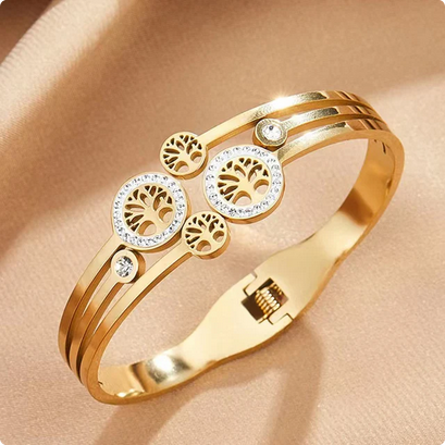 Sztywne bransoletki ze stali chirurgicznej Luksura