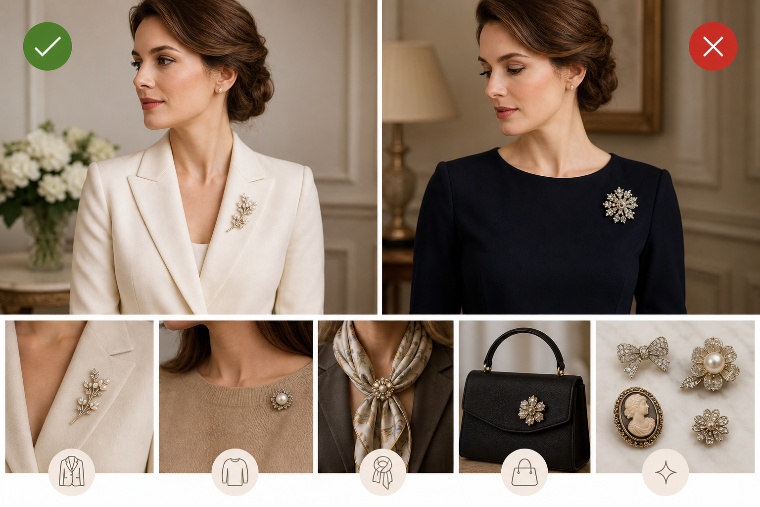 Po której stronie nosi się broszkę? Zasady eleganckiego noszenia
