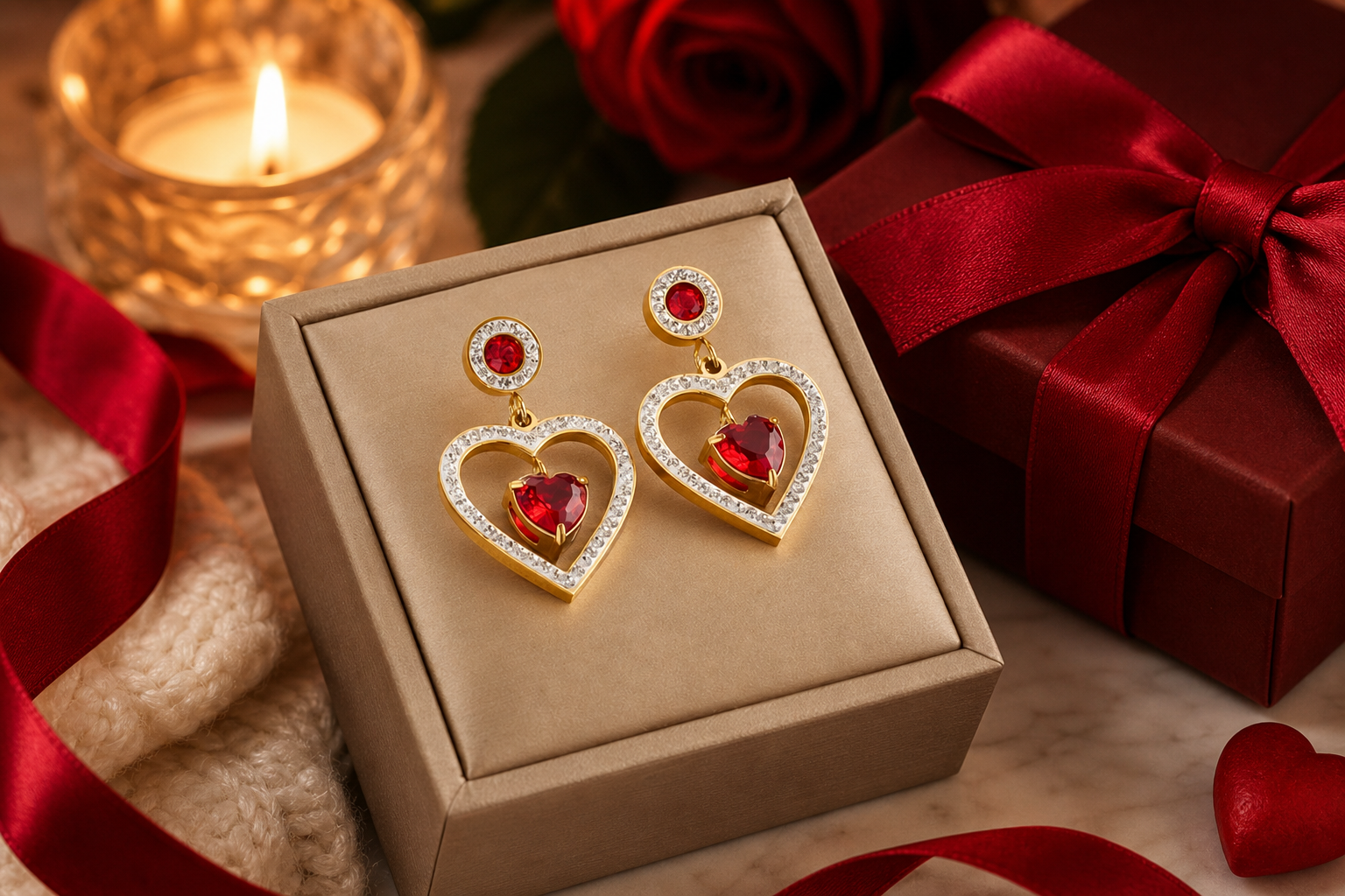 czerwone-serca-kolczyki-prezent